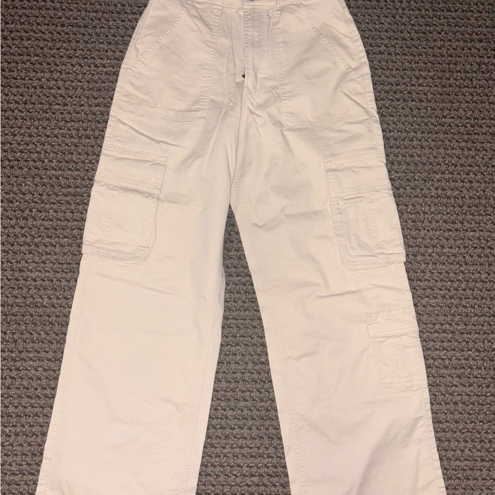 Hollister Cream Straight Leg Pants